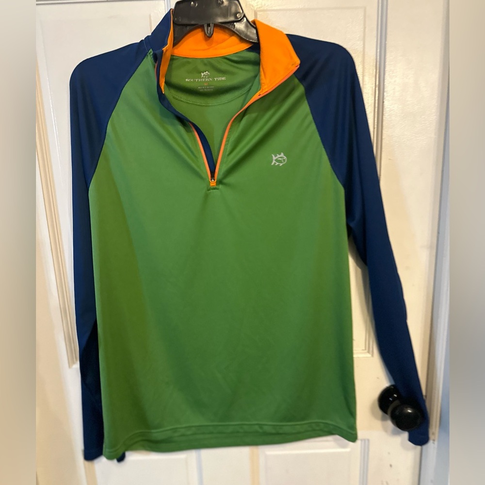 SOUTHERN TIDE 1/4 Zip UV Protection TIDE to TRAIL T3 L/S  SHIRT Mens Sz Medium‎